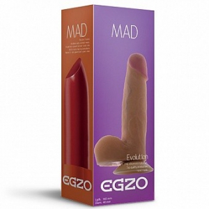 Фаллоимитатор реалистичный "Egzo" с мошонкой, на присоске