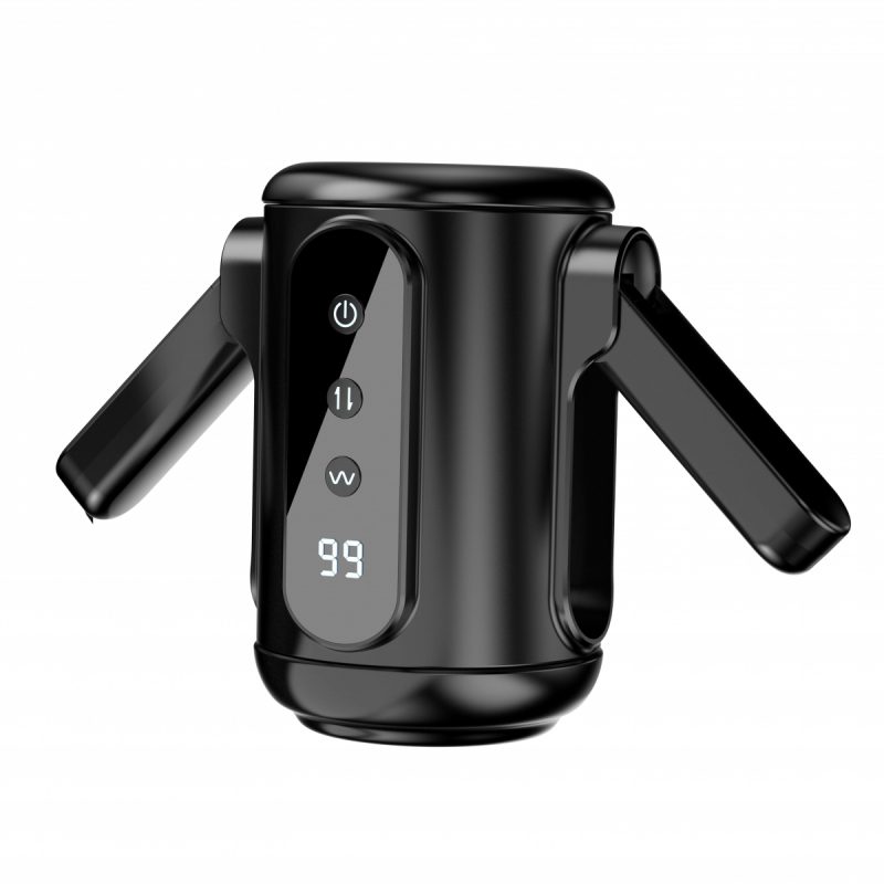 Мастурбатор с вибрацией и возвратно-поступательными движениями "Knight Both Hand-held Cup" черный 